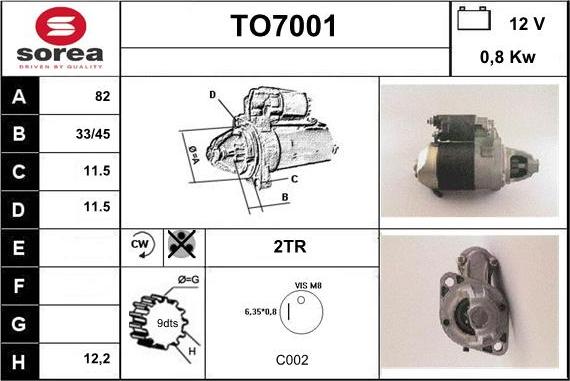 Sera TO7001 - Démarreur cwaw.fr