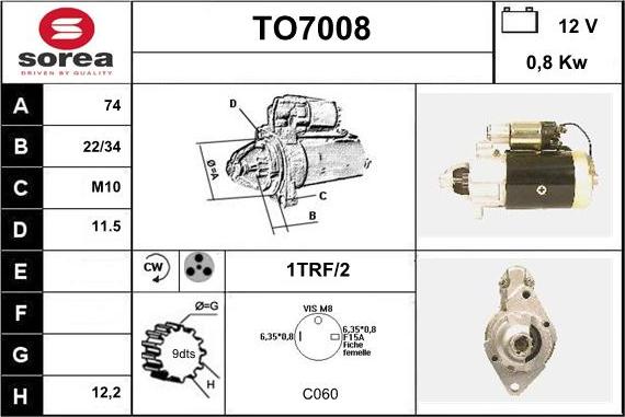 Sera TO7008 - Démarreur cwaw.fr