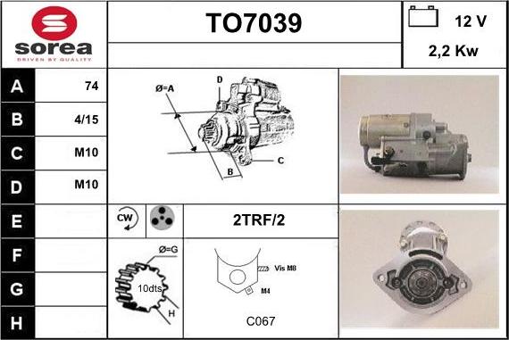 Sera TO7039 - Démarreur cwaw.fr