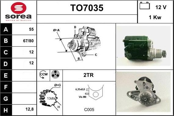 Sera TO7035 - Démarreur cwaw.fr