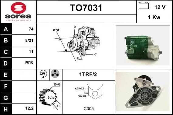 Sera TO7031 - Démarreur cwaw.fr