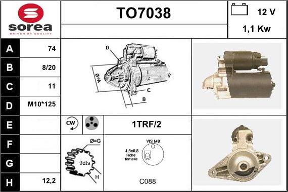 Sera TO7038 - Démarreur cwaw.fr