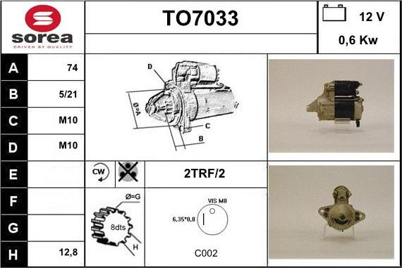 Sera TO7033 - Démarreur cwaw.fr