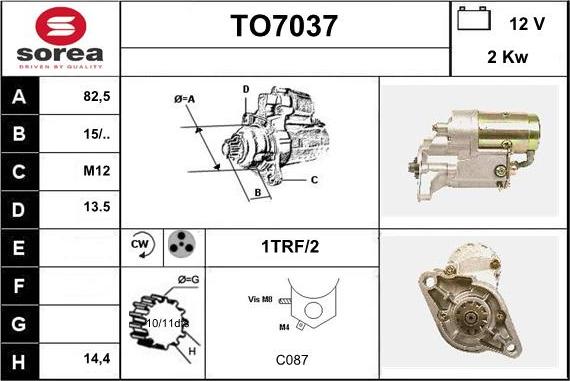 Sera TO7037 - Démarreur cwaw.fr