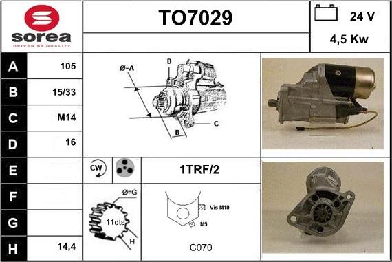 Sera TO7029 - Démarreur cwaw.fr