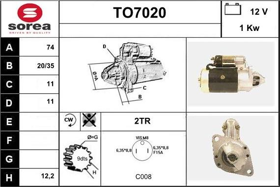 Sera TO7020 - Démarreur cwaw.fr