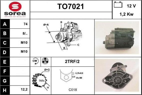 Sera TO7021 - Démarreur cwaw.fr