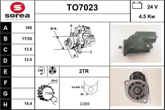 Sera TO7023 - Démarreur cwaw.fr