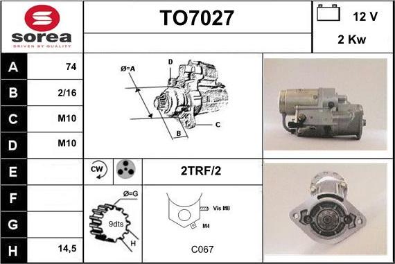 Sera TO7027 - Démarreur cwaw.fr