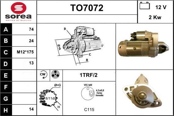 Sera TO7072 - Démarreur cwaw.fr