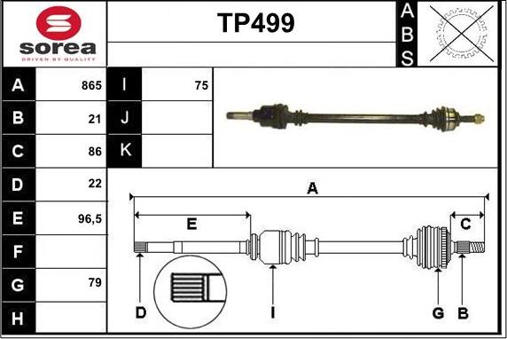 Sera TP499 - Arbre de transmission cwaw.fr