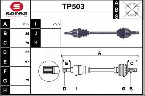 Sera TP503 - Arbre de transmission cwaw.fr