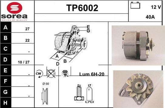 Sera TP6002 - Alternateur cwaw.fr