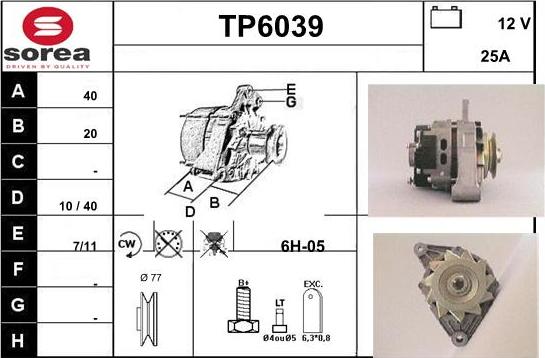 Sera TP6039 - Alternateur cwaw.fr