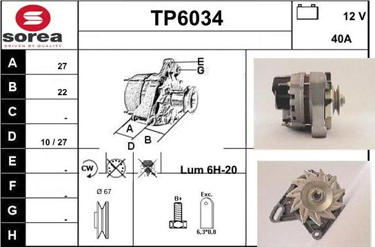 Sera TP6034 - Alternateur cwaw.fr