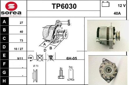 Sera TP6030 - Alternateur cwaw.fr