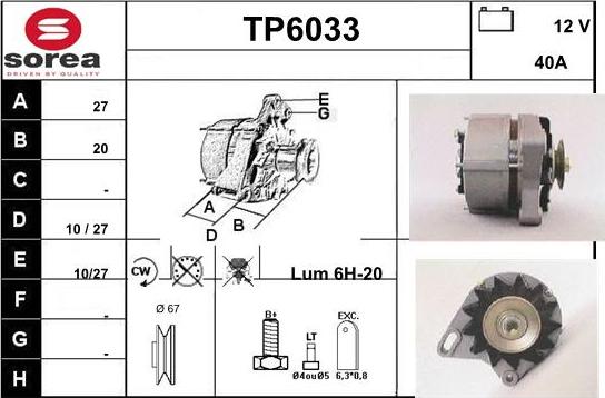 Sera TP6033 - Alternateur cwaw.fr