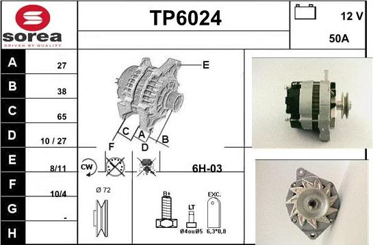 Sera TP6024 - Alternateur cwaw.fr