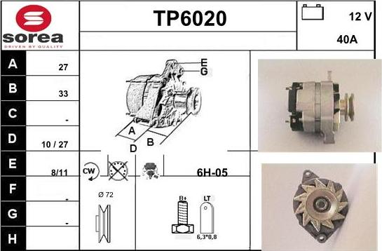 Sera TP6020 - Alternateur cwaw.fr