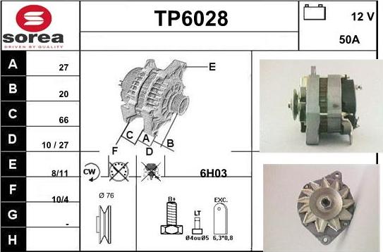 Sera TP6028 - Alternateur cwaw.fr