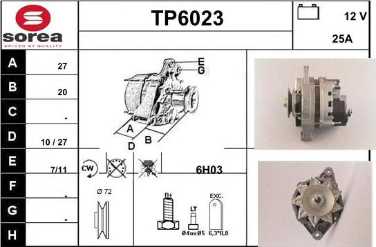 Sera TP6023 - Alternateur cwaw.fr