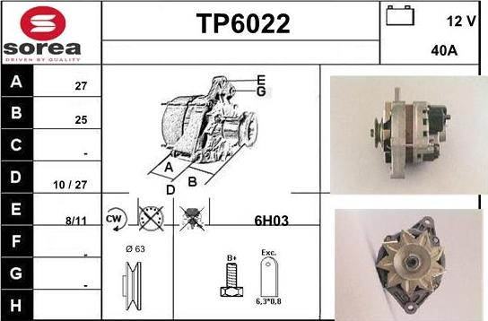 Sera TP6022 - Alternateur cwaw.fr