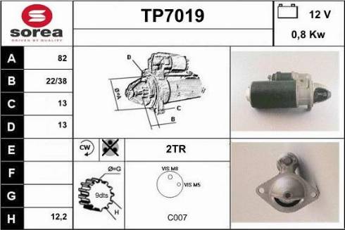 Sera TP7019 - Démarreur cwaw.fr