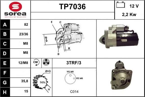 Sera TP7036 - Démarreur cwaw.fr