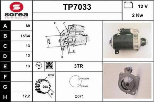 Sera TP7033 - Démarreur cwaw.fr