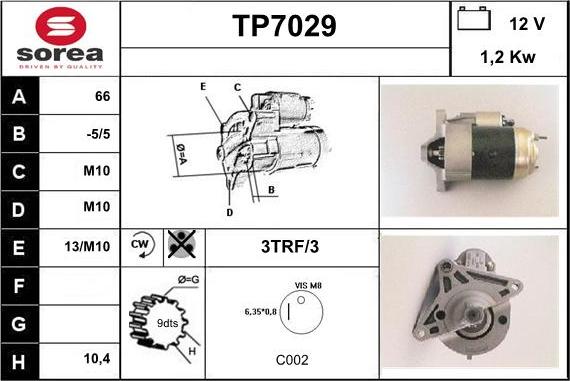 Sera TP7029 - Démarreur cwaw.fr