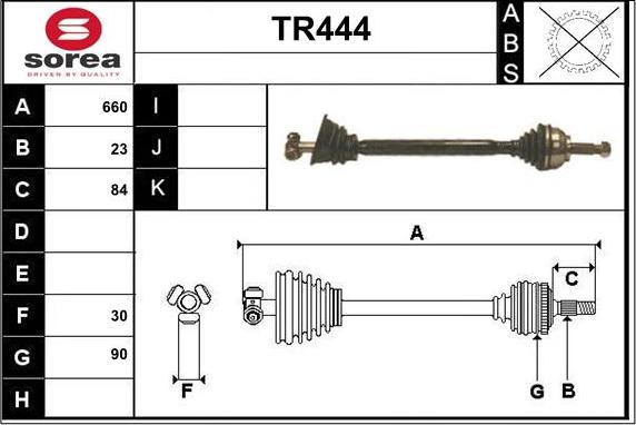 Sera TR444 - Arbre de transmission cwaw.fr