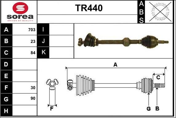 Sera TR440 - Arbre de transmission cwaw.fr