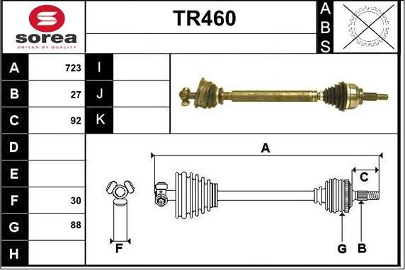 Sera TR460 - Arbre de transmission cwaw.fr