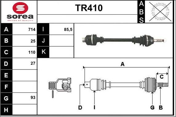 Sera TR410 - Arbre de transmission cwaw.fr