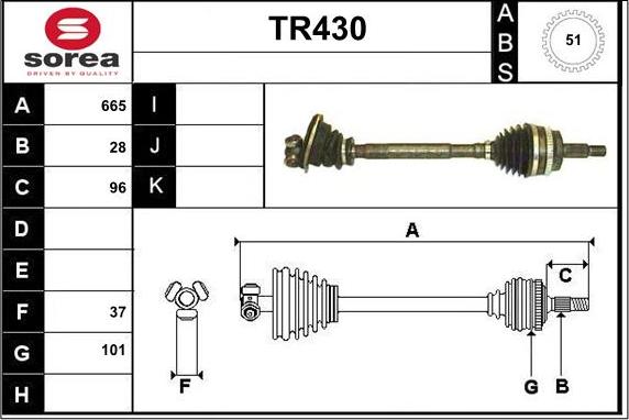 Sera TR430 - Arbre de transmission cwaw.fr