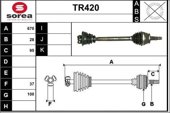 Sera TR420 - Arbre de transmission cwaw.fr