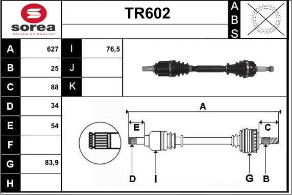 Sera TR602 - Arbre de transmission cwaw.fr