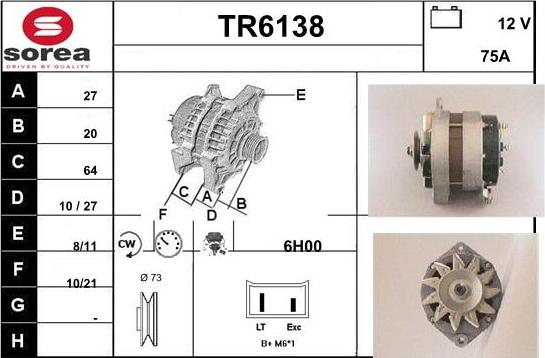 Sera TR6138 - Alternateur cwaw.fr