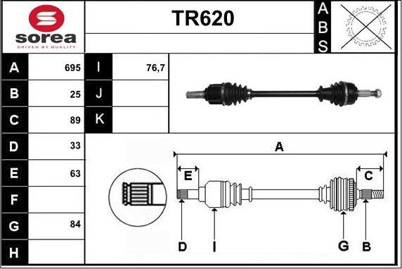 Sera TR620 - Arbre de transmission cwaw.fr