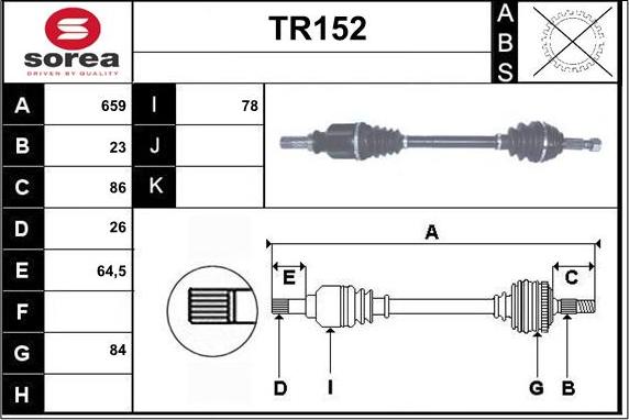 Sera TR152 - Arbre de transmission cwaw.fr