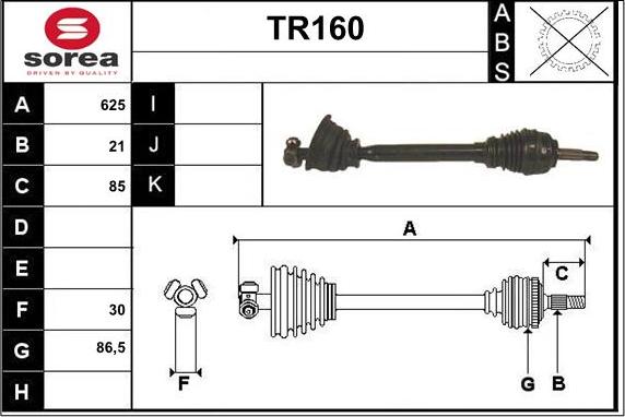 Sera TR160 - Arbre de transmission cwaw.fr