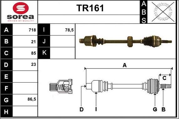 Sera TR161 - Arbre de transmission cwaw.fr