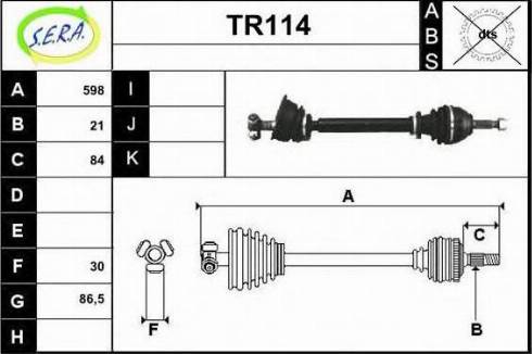 Sera TR114 - Arbre de transmission cwaw.fr