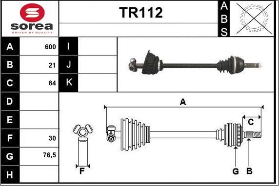 Sera TR112 - Arbre de transmission cwaw.fr