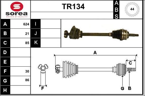 Sera TR134 - Arbre de transmission cwaw.fr