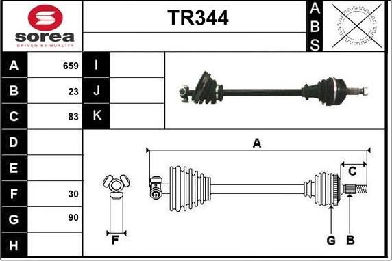 Sera TR344 - Arbre de transmission cwaw.fr