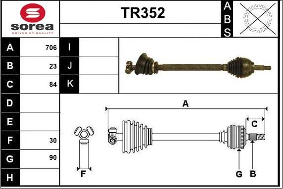 Sera TR352 - Arbre de transmission cwaw.fr