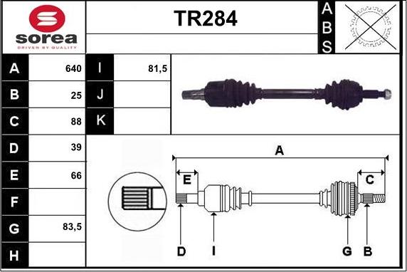 Sera TR284 - Arbre de transmission cwaw.fr