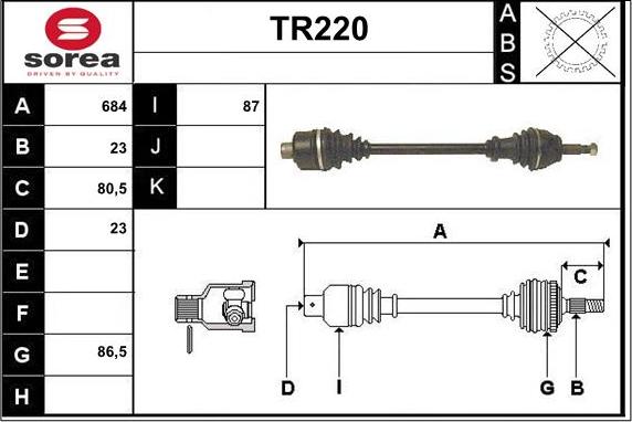 Sera TR220 - Arbre de transmission cwaw.fr