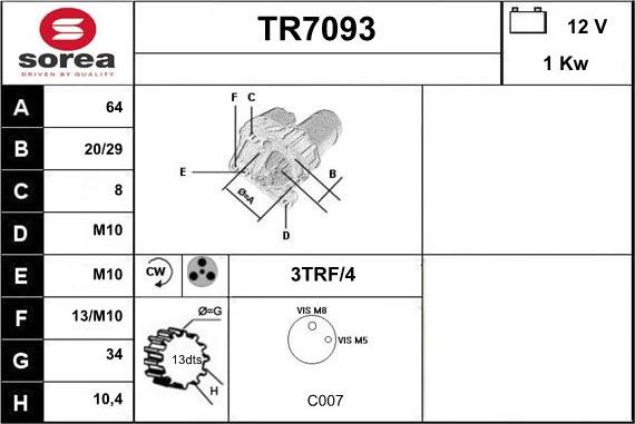 Sera TR7093 - Démarreur cwaw.fr